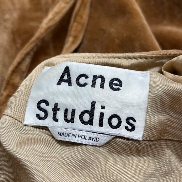Acne Studios Camel Brown Velvet Midi Sheath Dress (Size 36/US 6) - Picture 4 of 4